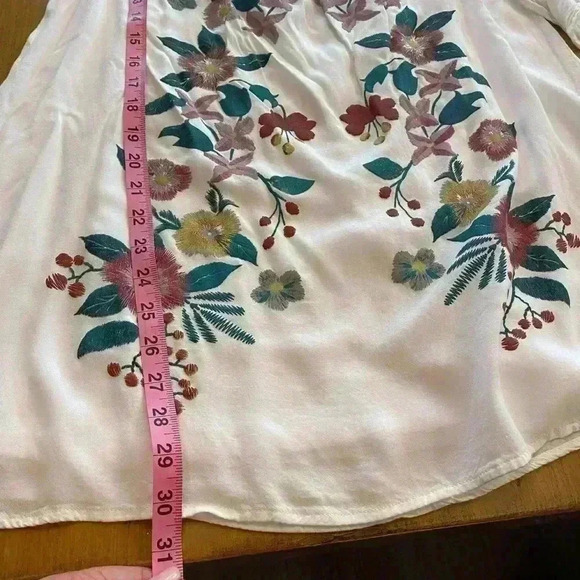 Entro Womens Floral Boho Midi Lined Rayon Johnny Was like dress small - Picture 11 of 13